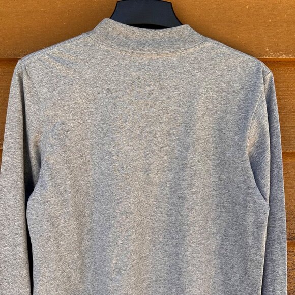 Russell Athletic Mens Medium Gray Long Sleeve Mock Neck Shirt 52% Cotton 48% Pol - Picture 8 of 9